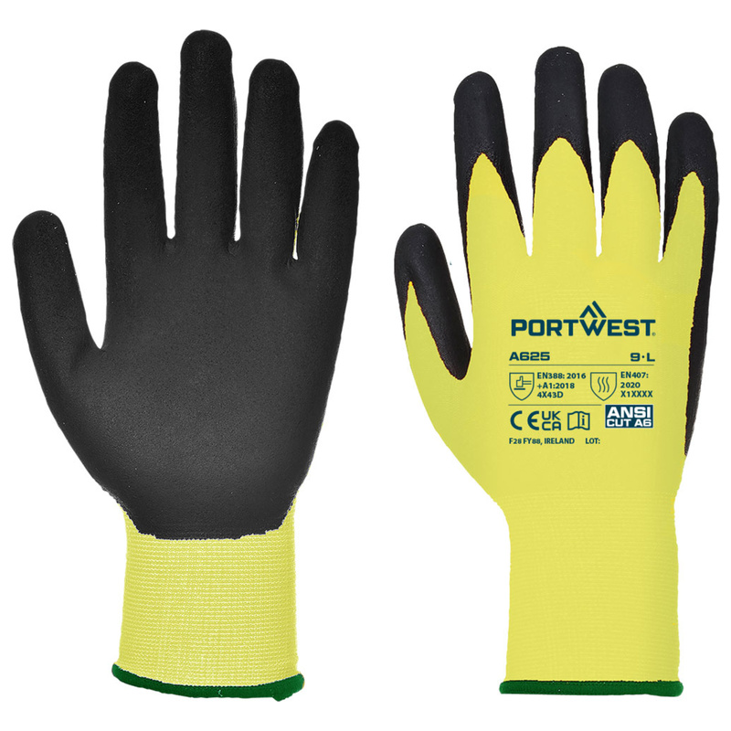 Cut D13 PU Hi Vis Glove
