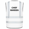 White front Chief Warden Reflective Safety Vest | CR-VDN-CW-W