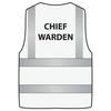 White back Chief Warden Reflective Safety Vest | CR-VDN-CW-W