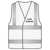 White front Chief Warden Reflective Safety Vest | CR-VDN-CW-W
