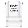 White front Deputy Chief Warden Reflective Vest | CR-VDN-DCW
