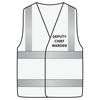 White front Deputy Chief Warden Reflective Vest | CR-VDN-DCW