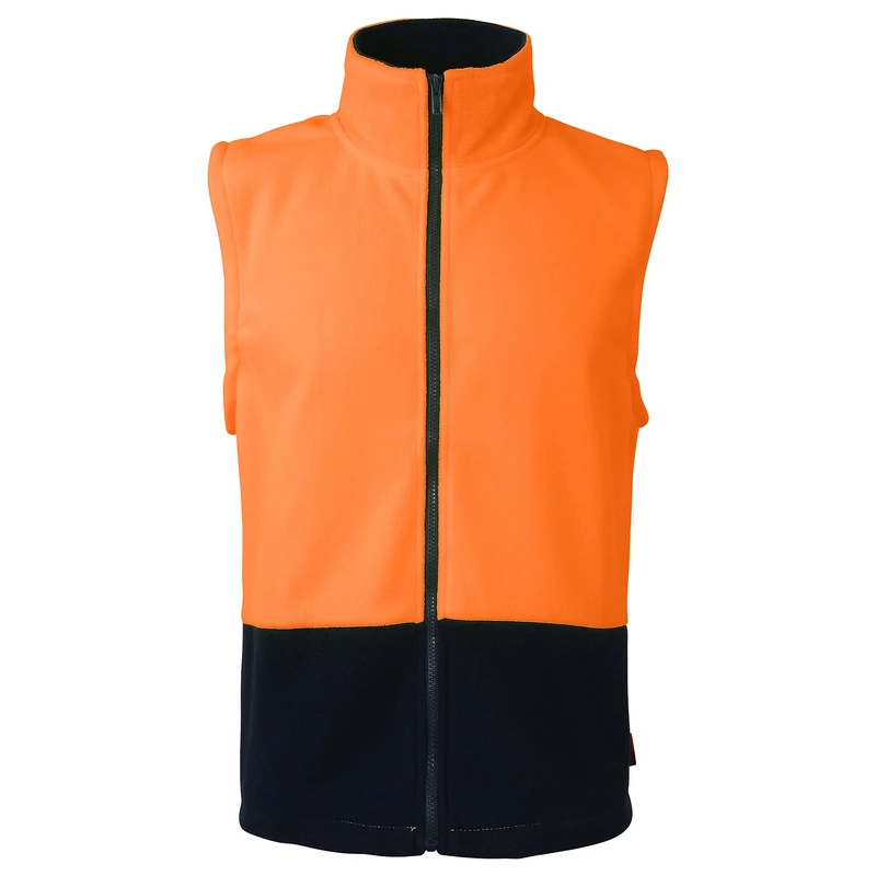 High Vis Full Zip Sleeveless Day Fleecy Hoodie