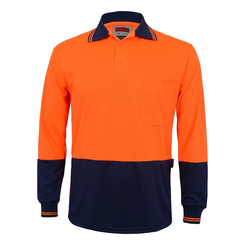 High Vis Long Sleeve Day Polo Shirt