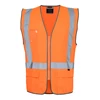 High Vis Day/Night Zipper Vest with ID Patch