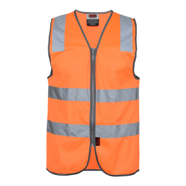 High Vis Zip Vest with reflective tape