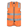 High Vis Orange front High Vis Zip Vest with reflective tape | CR-V39