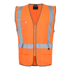 High Vis Day/Night Zipper Vest with ID Patch