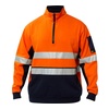 Hi Vis Half Zip Cotton Pullover