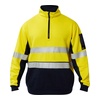 Hi Vis Half Zip Cotton Pullover