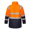 Hi Vis 6 in 1 Two Tone Reflective Jacket with Removable Sleeves