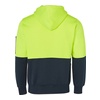 High Vis Yellow / Navy back Hi-Vis Two Tone Kangaroo Pocket Hoodie | SH-SW38