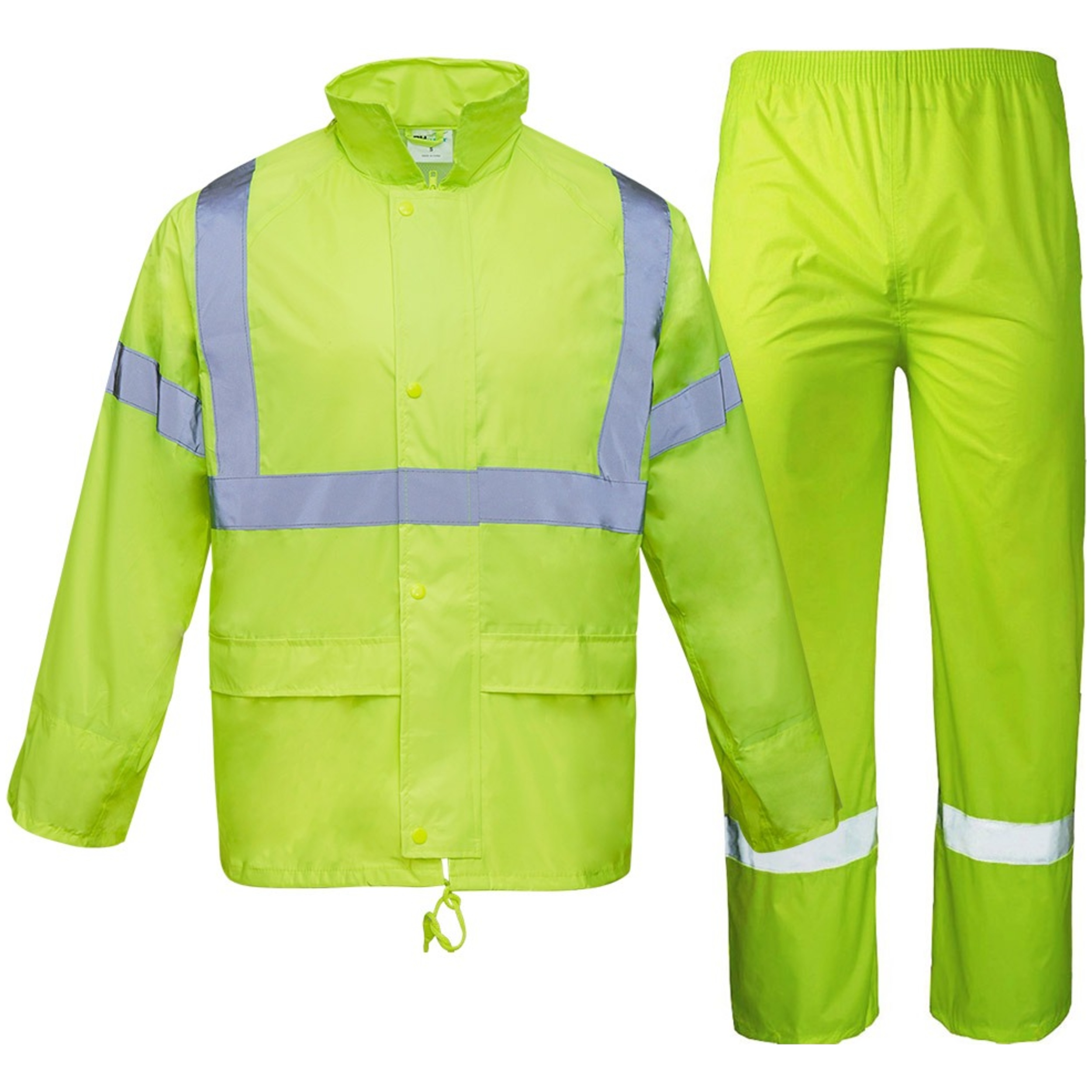 High Vis Yellow front Day/Night Rain Jacket & Pant Set | BH-W14
