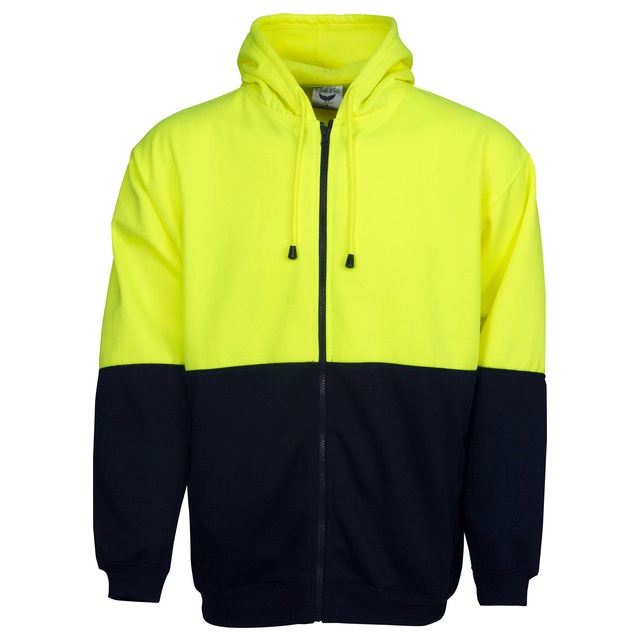 Hi Vis Zip Fleecy Hoodie