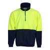 High Vis Yellow / Navy front Hi Vis Half-Zip Polar Fleece | BW-F83