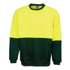 High Vis Yellow / Bottle front Hi Vis Fleecy Sweat | BW-F81