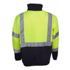 High Vis Yellow / Navy back Hi Vis Day/Night Half-Zip Fleecy Jumper | BW-F95