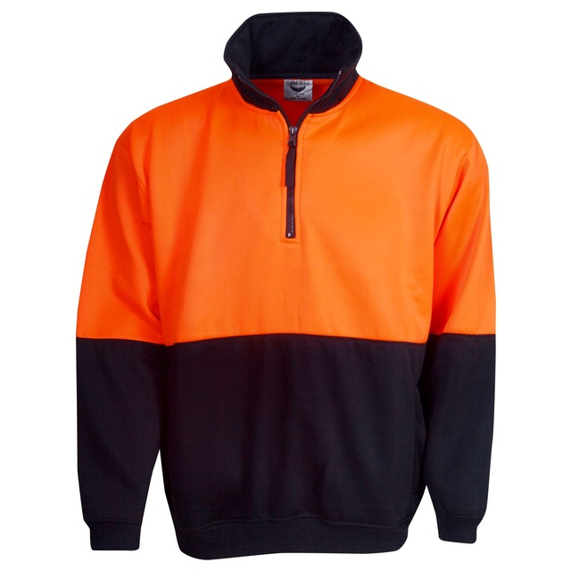 Hi Vis Half-Zip Fleecy Jumper