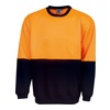 High Vis Orange / Navy front Hi Vis Fleecy Sweat | BW-F81
