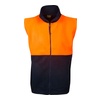 High Vis Orange / Navy front Hi Vis Sleeveless Polar Fleece | BW-F84