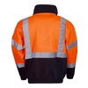 High Vis Orange / Navy back Hi Vis Day/Night Half-Zip Fleecy Jumper | BW-F95