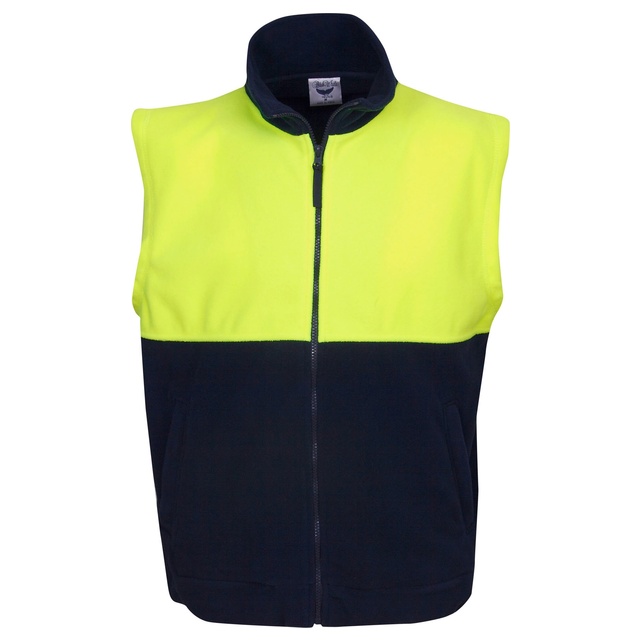 Hi Vis Sleeveless Polar Fleece