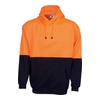 High Vis Orange / Navy front Hi Vis Fleecy Hoodie  | BW-F93