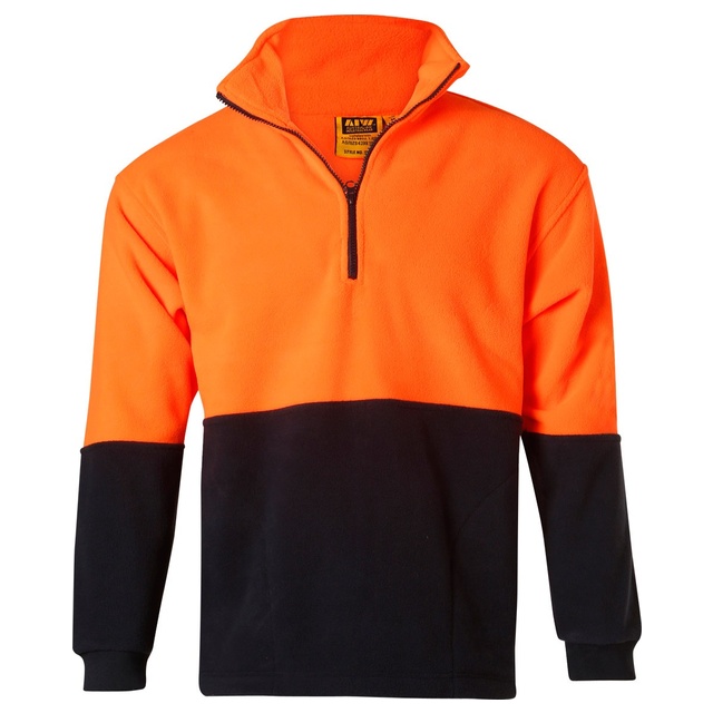 Hi-Vis 2 Tone Half Zip Pullover Polar Fleece