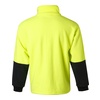 High Vis Yellow / Navy back Hi-Vis 2 Tone Half Zip Pullover Polar Fleece | SH-SW07