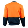 High Vis Orange / Navy back Hi-Vis 2 Tone Crew Neck | SH-SW09