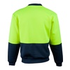 High Vis Yellow / Navy back Hi-Vis 2 Tone Crew Neck | SH-SW09