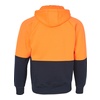 High Vis Orange / Navy back Hi-Vis 2 Tone Fleece Zip Hoodie | SH-SW24