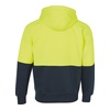High Vis Yellow / Navy back Hi-Vis 2 Tone Fleece Zip Hoodie | SH-SW24