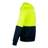 High Vis Yellow / Navy Hi-Vis Two Tone Kangaroo Pocket Hoodie | SH-SW38