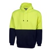 High Vis Yellow / Navy front Hi Vis Fleecy Hoodie  | BW-F93