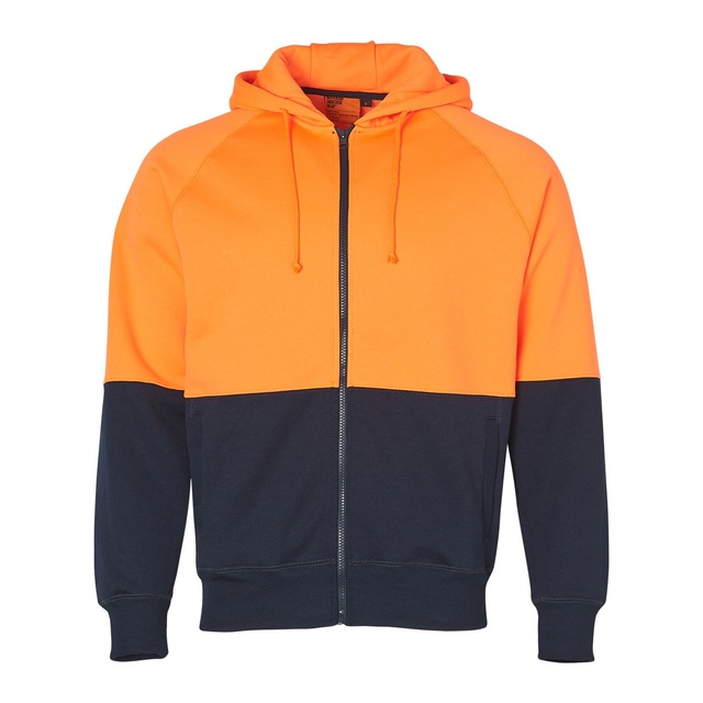 Hi-Vis 2 Tone Fleece Zip Hoodie