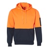 High Vis Orange / Navy front Hi-Vis Two Tone Kangaroo Pocket Hoodie | SH-SW38