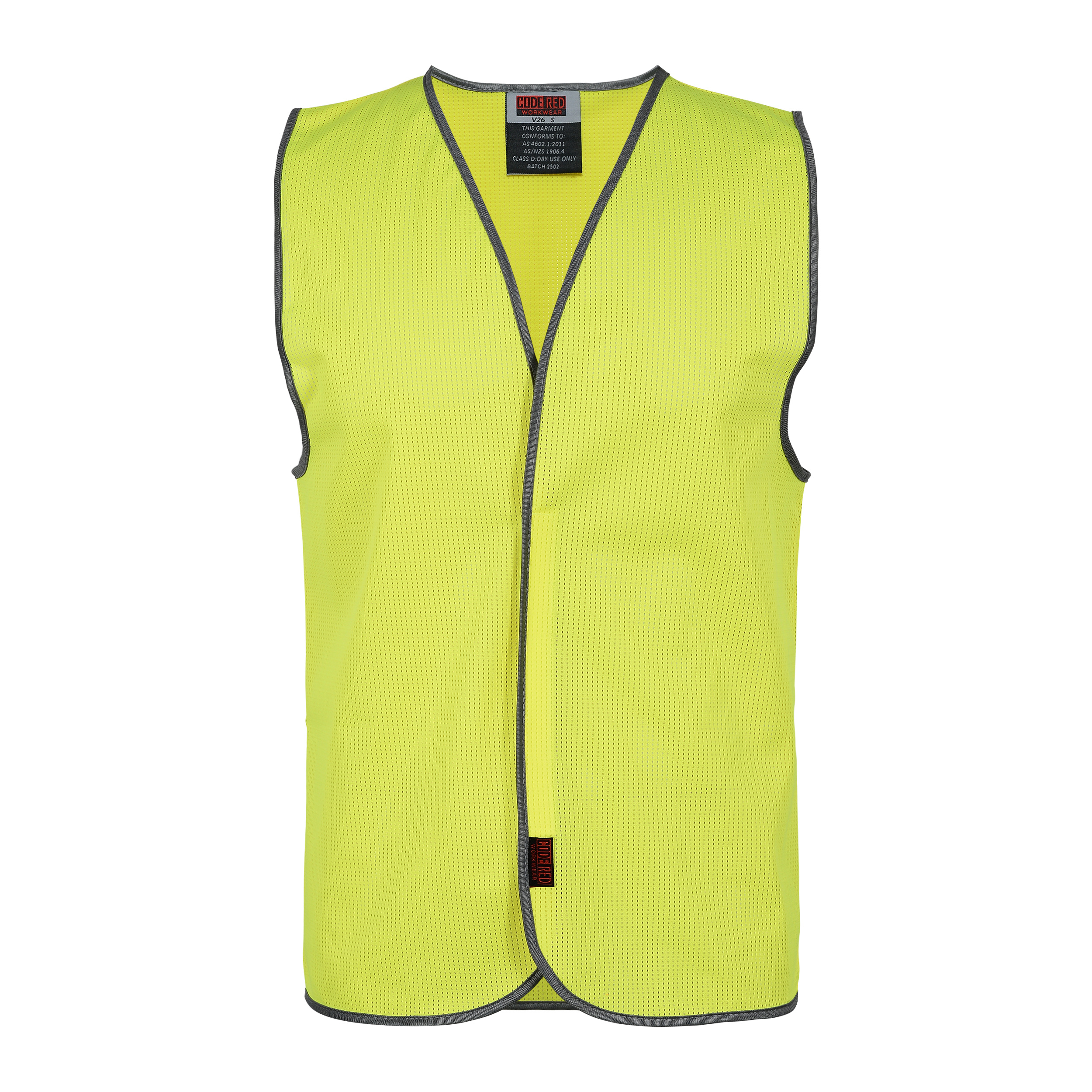 High Vis Yellow front Mesh Hi Vis Vest | CR-V26